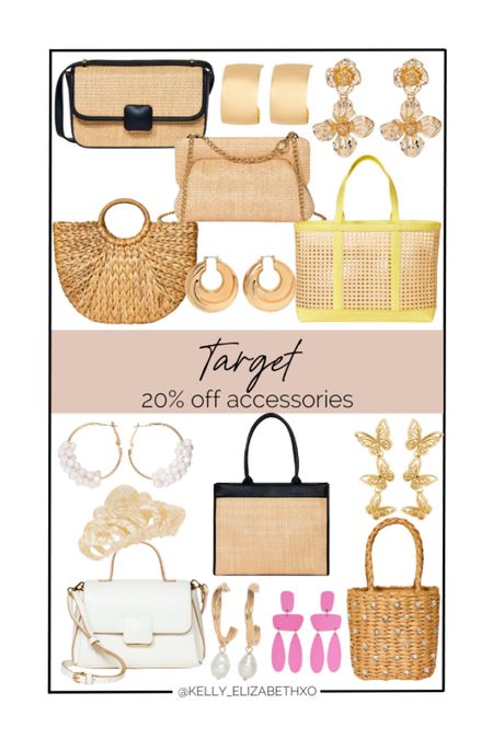 Target Deals: 20% off accessories 


Deal alert, sale alert, summer handbags, earrings, Target style, Target finds 

#LTKSeasonal #LTKsalealert #LTKfindsunder50