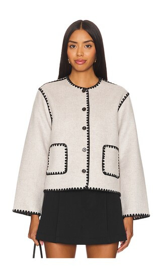 Rails Melanie Jacket in Cream. - size XXS | Revolve Clothing (Global)