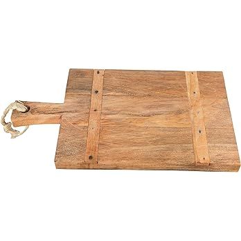 Creative Co-Op Mango Wood Cheese Board with Rope on Handle | Amazon (US)