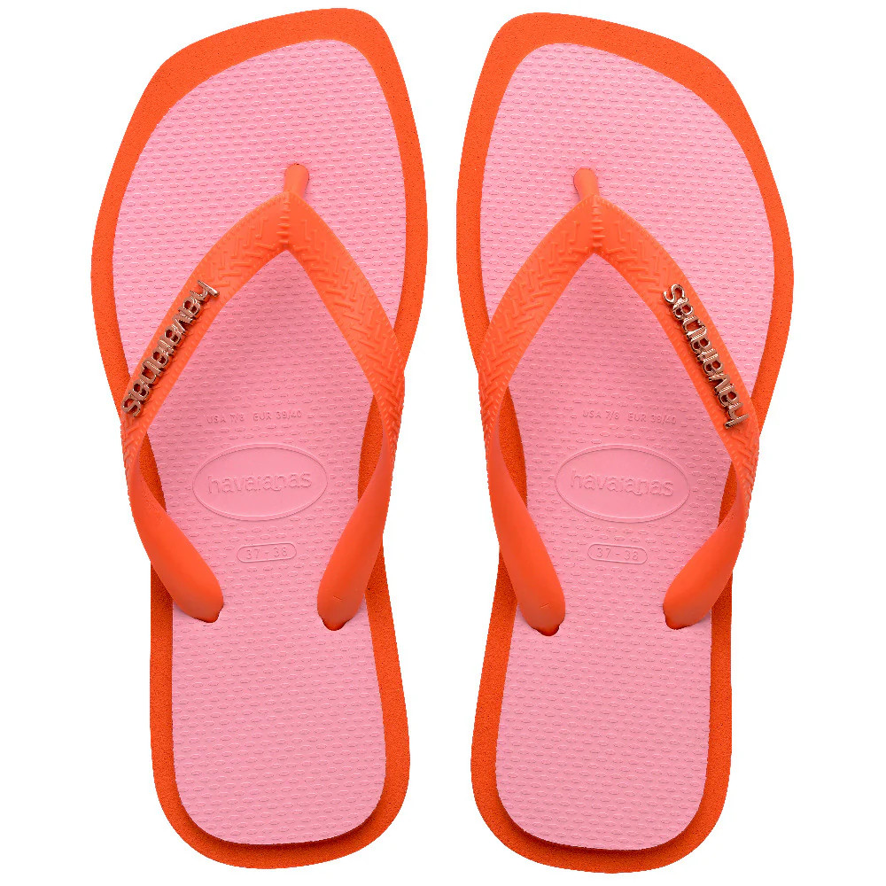 Women's Top Square Fusion Flip Flops Sunset Orange | Havaianas | Havaianas