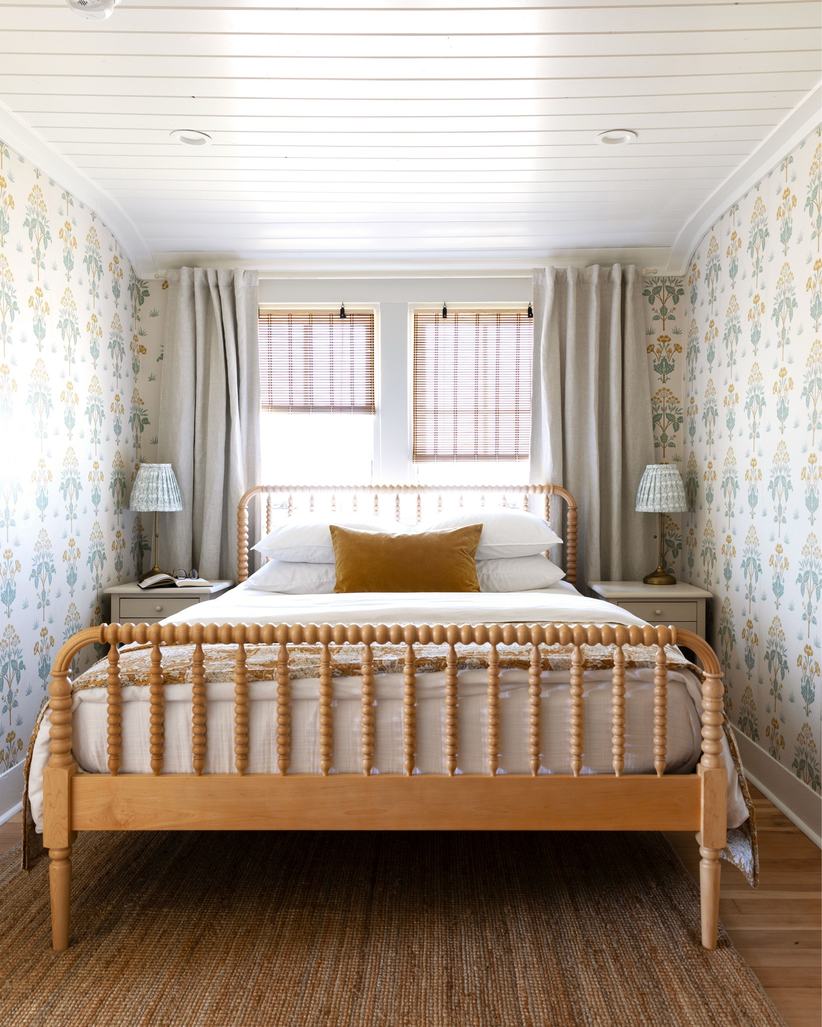 Bed made ✔️ layered on the textures and patterns for a cozy meets charming bedroom at #thepoplarcottage

#LTKHome