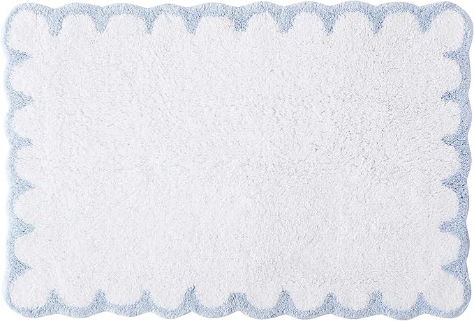 Peri Home Scallop Bath Rug Blue | Amazon (US)