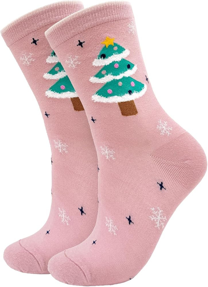 Rutuioy Christmas Socks for Women, Fun Novelty Crew Socks, Stocking Stuffers for Mom Mother Gifts | Amazon (US)