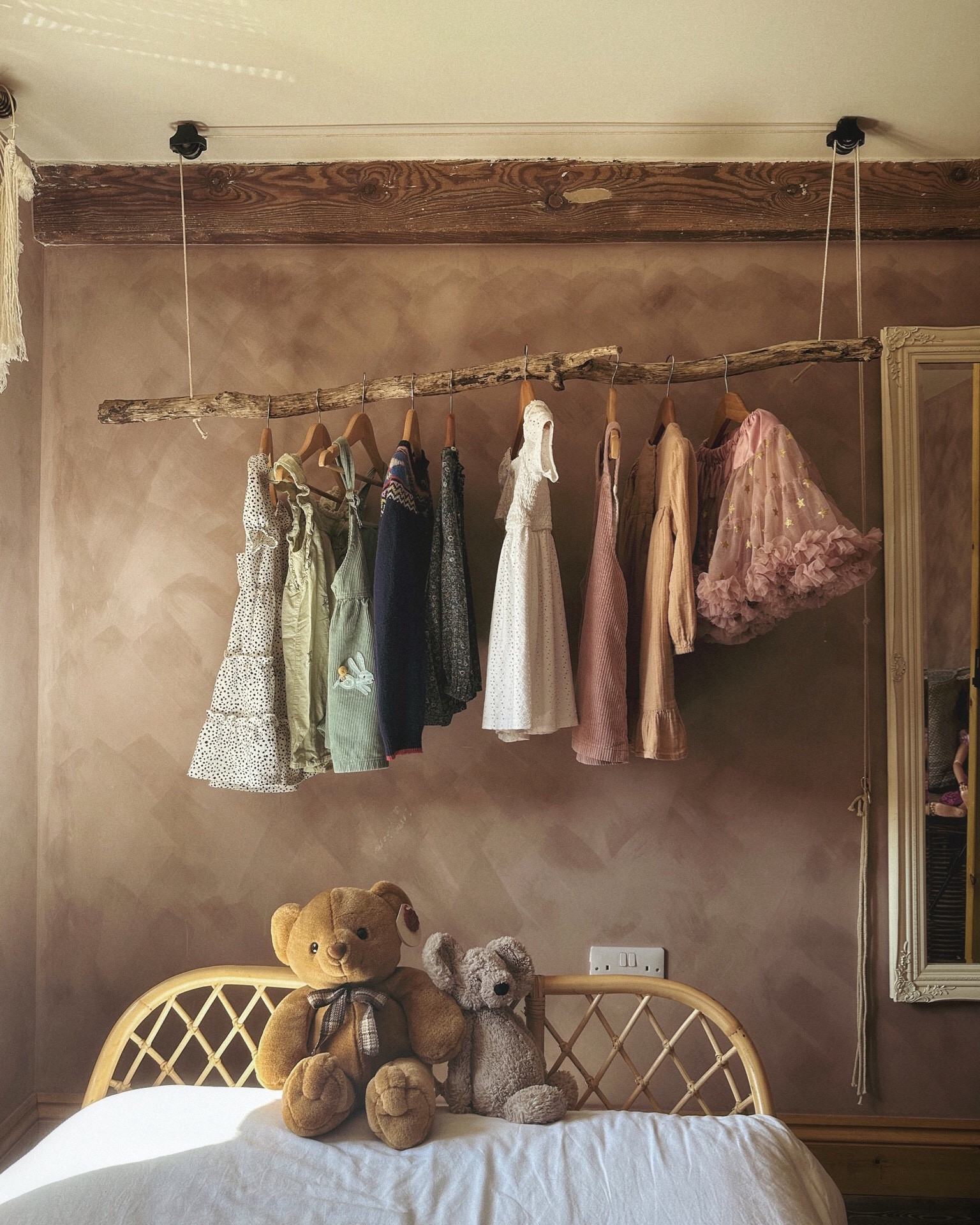A dreamy, delicately pink and vintage little girls bedroom. The show stopper? This rattan bed. The most stylish finishing touch to this bedroom #girlsbedroom #girlsroom #bedroomfurniture #rattanfurniture

#LTKhome #LTKuk #LTKfamily