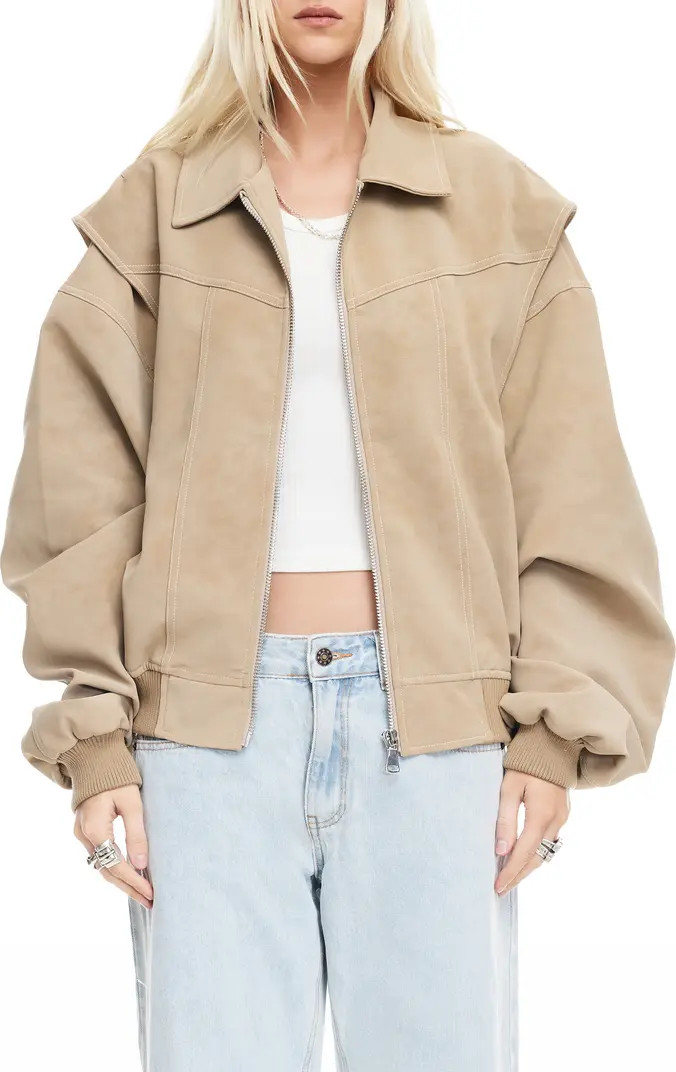 Vista Faux Suede Bomber Jacket | Nordstrom