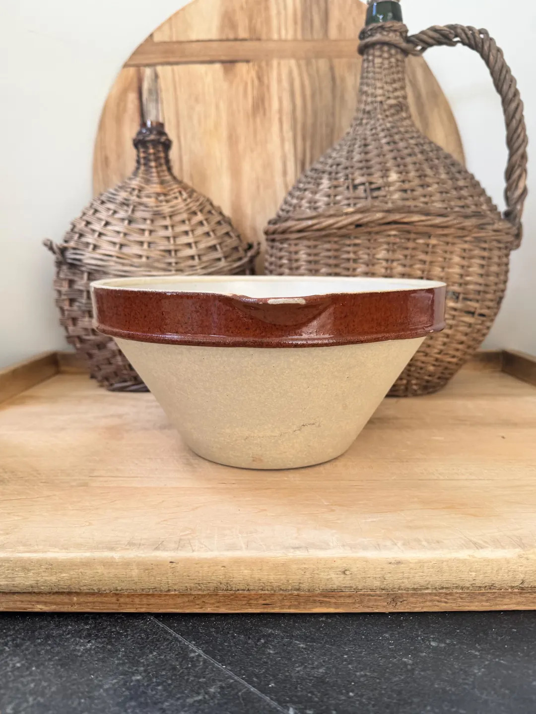 Vintage French Terracotta Tian Mixing Bowl – Rustic Provincial Kitchenware - Etsy | Etsy (US)