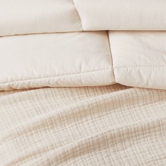 Textured Chambray Cotton Comforter & Sham Set - Casaluna™ | Target
