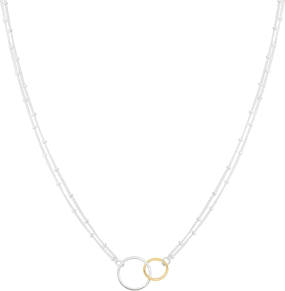 Silpada 'Pagosa' Circle Linking Station Necklace in Sterling Silver and 14K Gold Plating | Amazon (US)