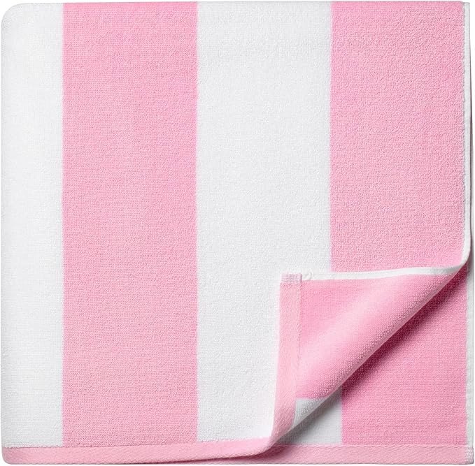 Cotton Oversized Beach Towel - 40 x70 Inch Extra Large Striped Pool Towel, Big Soft Terry Cloth P... | Amazon (US)