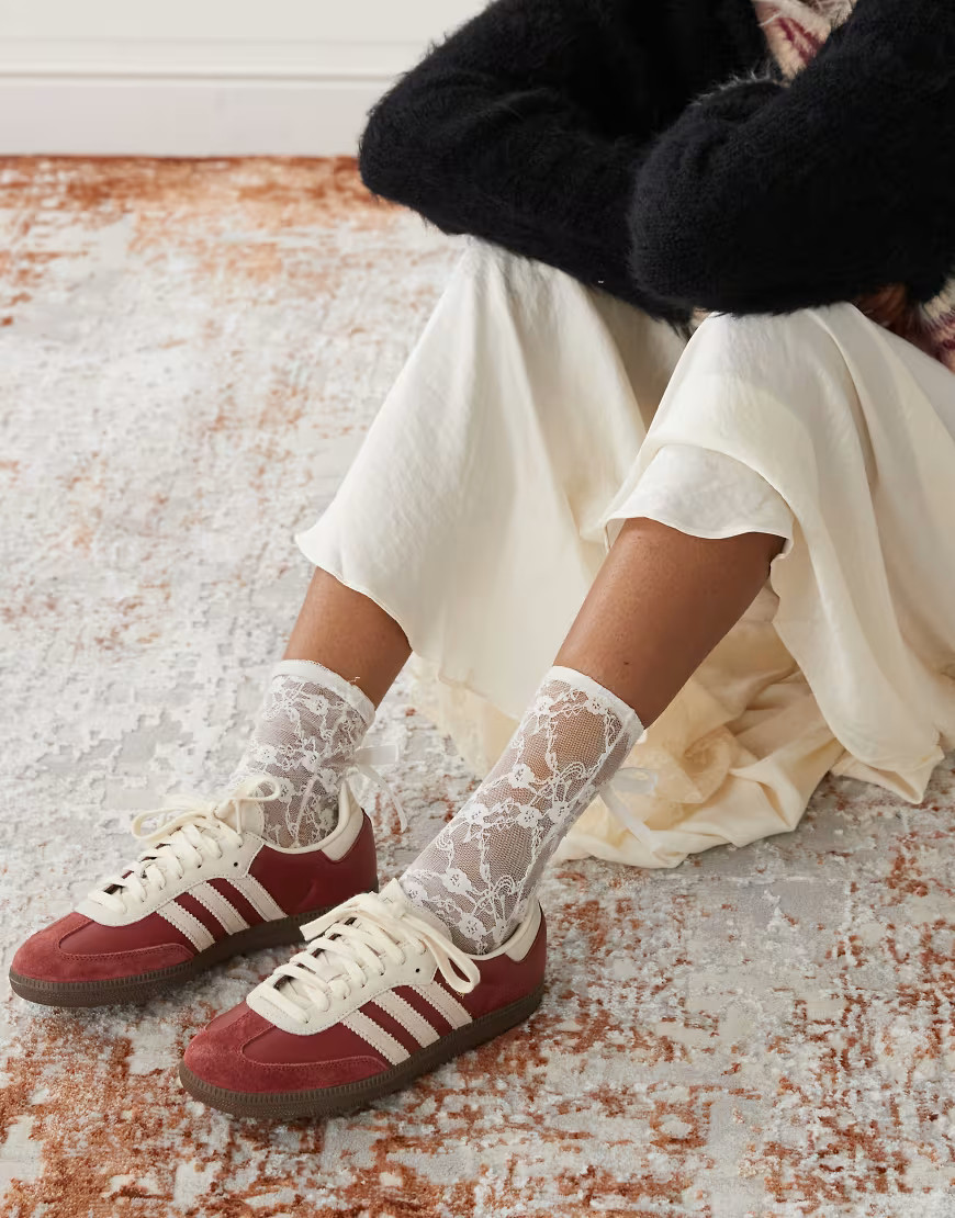 adidas Originals Samba OG trainers in burgundy and beige-Brown | ASOS (Global)