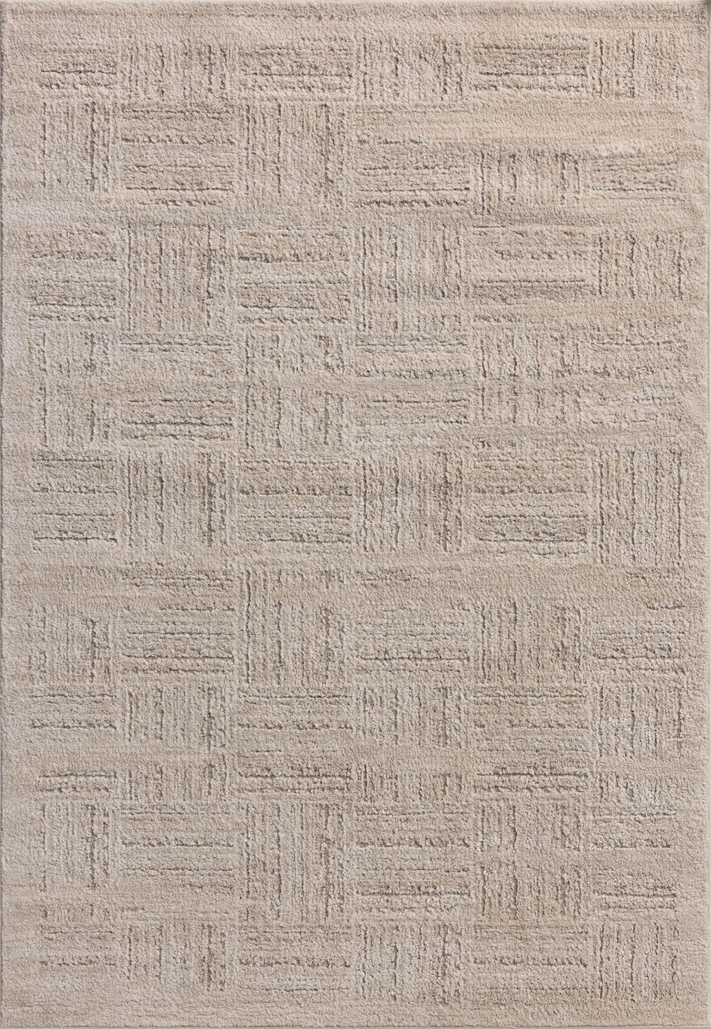 Loloi Amber Lewis Monty Collection MOT-01 Ivory/Taupe 6'-7" x 9'-3", .50" Pile Height, Area Rug | Amazon (US)
