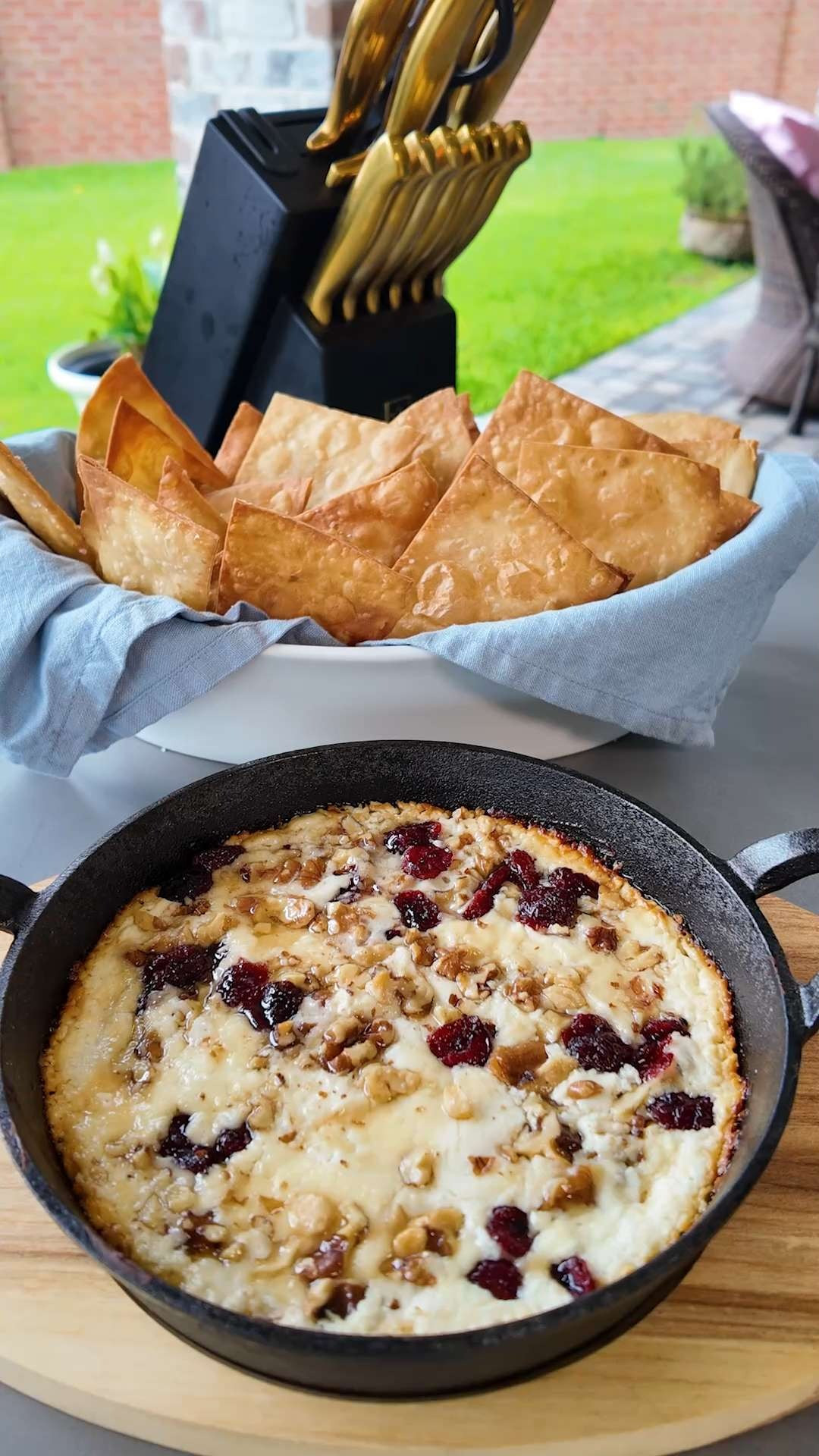 Crispy, creamy, sweet, and tangy-this
5-minute appetizer is always a hit!
Golden fried tortilla chips topped with whipped goat cheese, a drizzle of honey, crunchy walnuts & tart cranberries.'
Simple to make,
stunning to serve.
For more effortless, elegant recipes like this, don't miss my upcoming cookbook Welcome to My Table-where life's best moments happen. i + Join the waitlist today—link in bio!
What's your go-to appetizer that never fails to wow the crowd?
 

 #LTKU #LTKHome #LTKParties