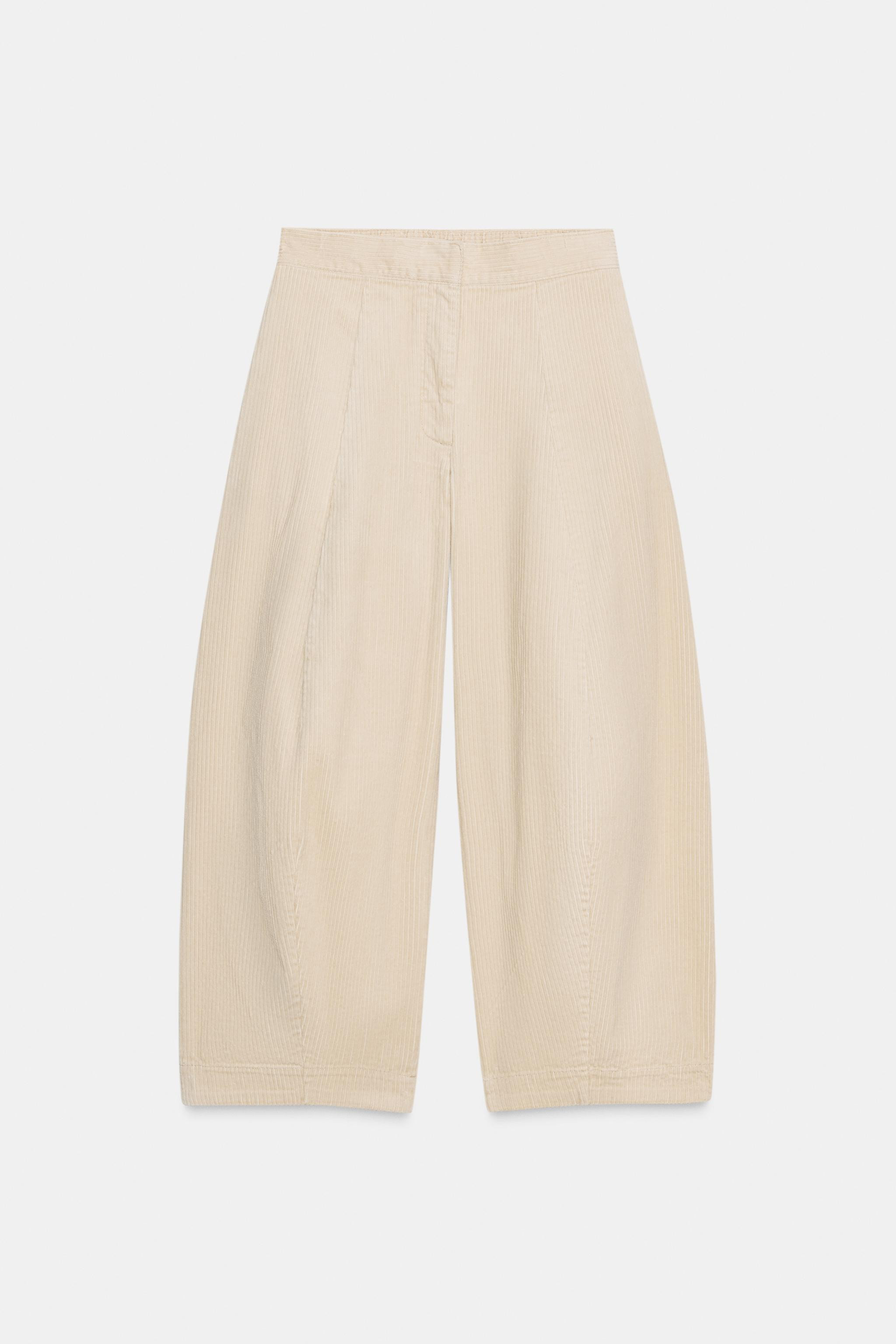ZW COLLECTION BARREL CORDUROY TROUSERS | Zara AU