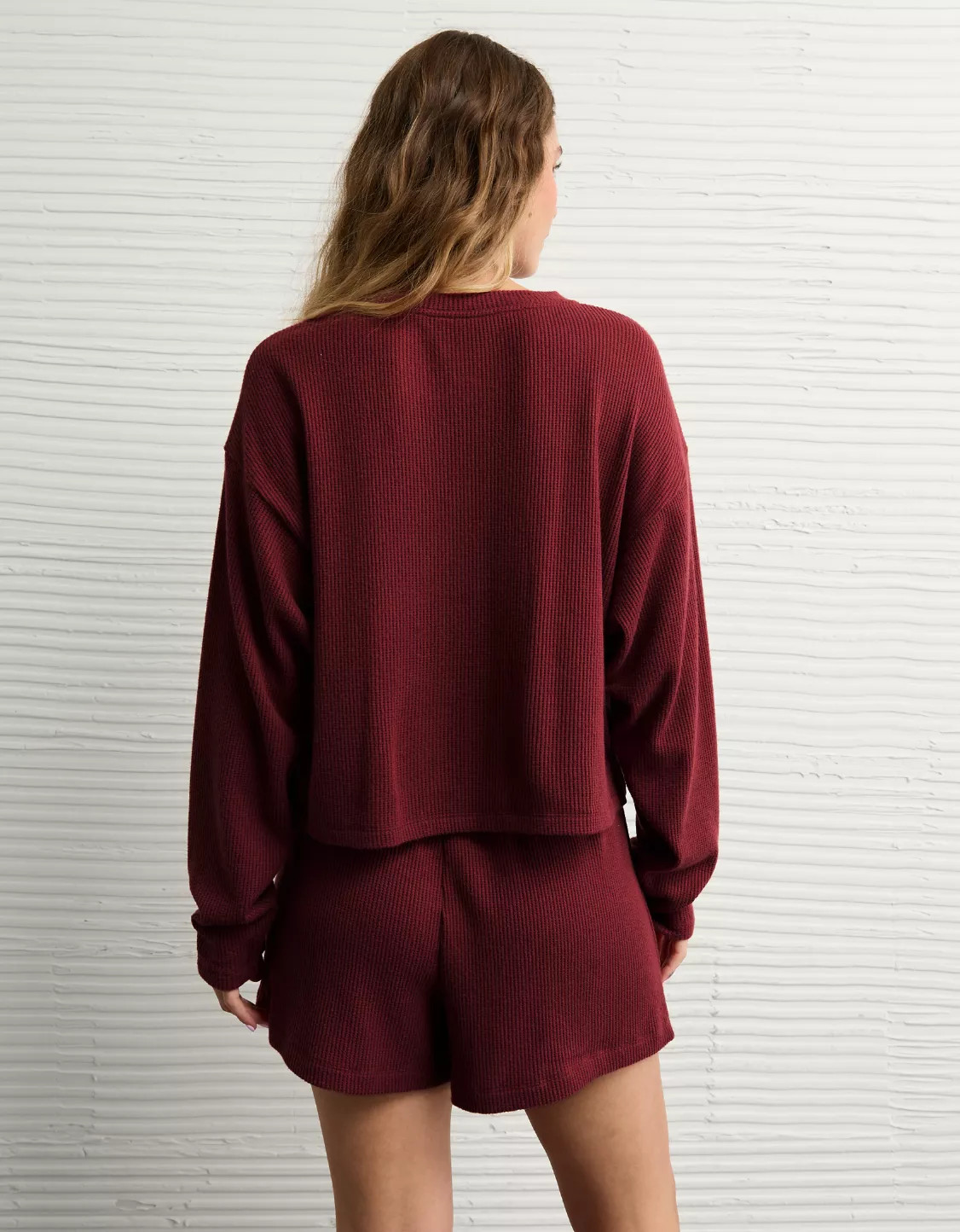 AE Luxe Plush Waffle Tee + Short Lounge Set | American Eagle Outfitters (US & CA)