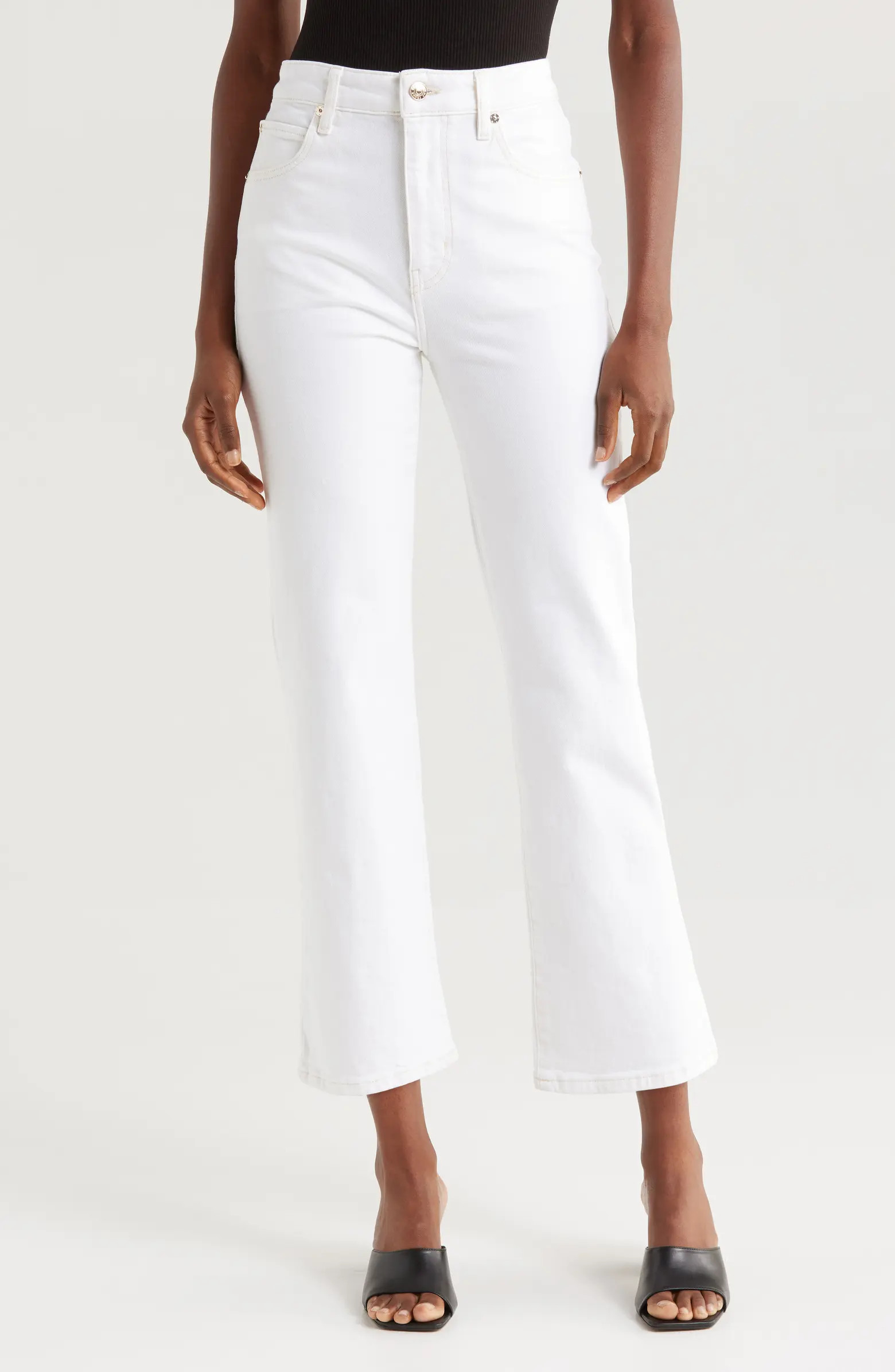 The Ruler High Waist Crop Straight Leg Jeans | Nordstrom