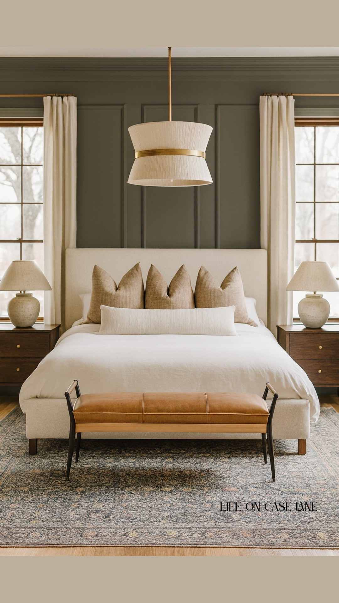 Primary bedroom fully linked with actual furniture.

Neutral bedroom, bedroom inspiration, bedroom inspo, bedroom examples 

Primary bedroom furniture, master bedroom, guest bedroom, traditional bedroom, transitional bedroom, nightstand, upholstered bed, area rug, bedroom bench, bedroom chandelier, lamp, bedroom lamp, neutral bedroom, curtains, neutral curtains, triple pleat pinch curtains, affordable furniture, good quality furniture, wayfair, Loloi,  green bedroom, end of bed bench, neutral rug, son bedroom, boy bedroom, male bedroom, man bedroom, ceiling fan, throw pillow, lumbar pillow

#LTKHome #LTKSaleAlert