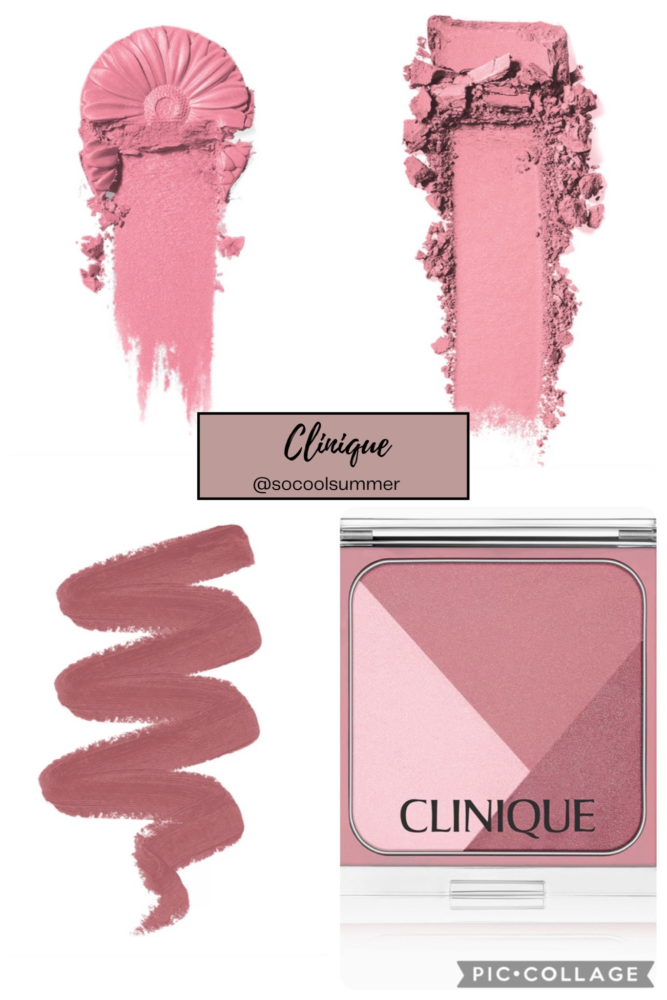 Clinique blush colors for summers:  so much good stuff!  On sale 25% off this weekend and free products over $50.

Blushing Blush
Cupid,  Smoldering Plum, Iced Lotus, Berry Delight

Cheek Pop
Fig, Pink Honey, Pink, heather 

Chubby Stick: plumped up peony

Soft pressed powder blusher:  pink blush, new clover, plum gorgeous, mocha pink

Sculptionary palette:  Defining Berries, Defining Roses

#hocsummer #coolsummer #lightsummer #truesummer #softsummer #pastelsummer #darksummer #brownsummer #sweetpeasummer #summerpalette #summerfinds


#LTKStyleTip #LTKFindsUnder50 #LTKBeauty