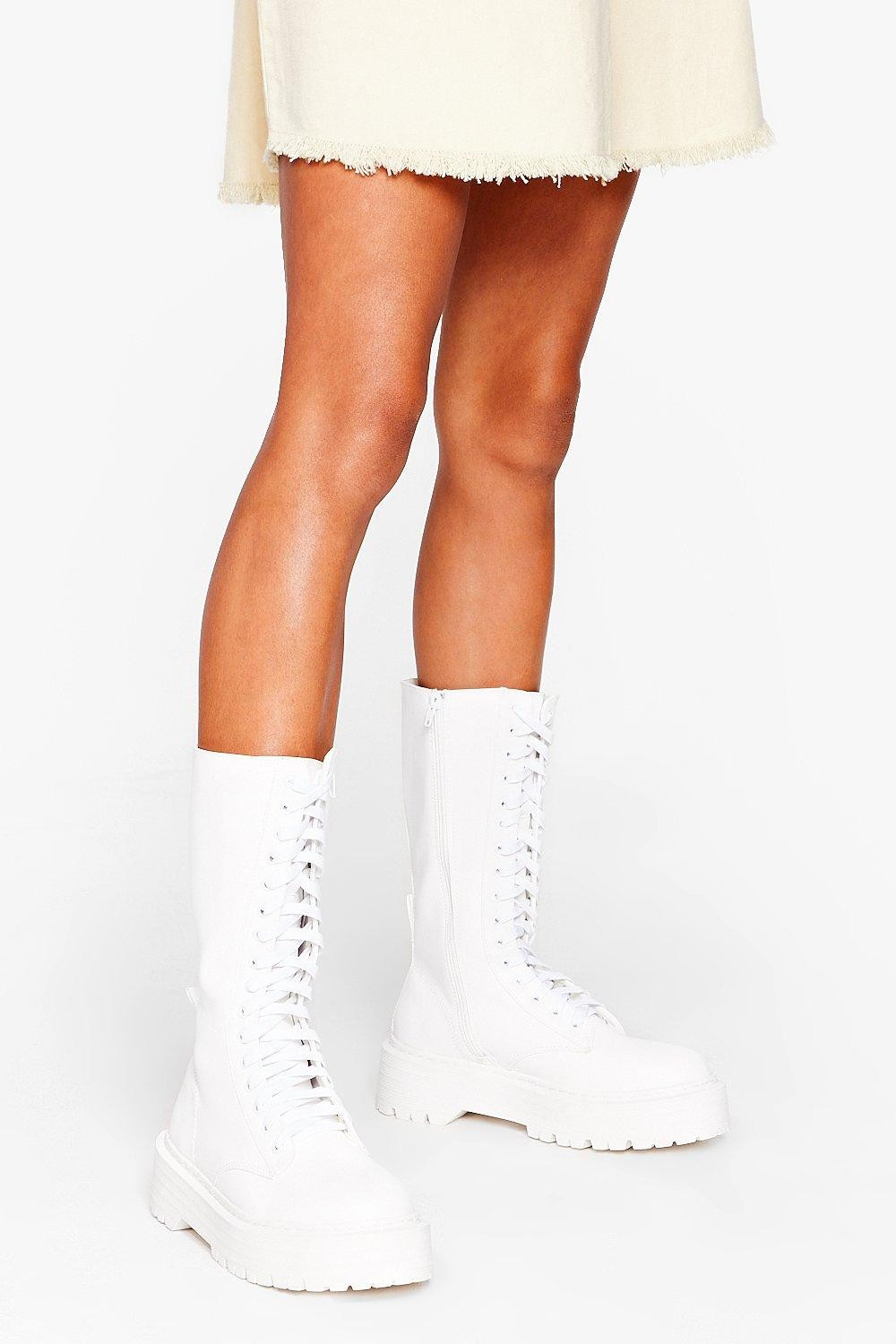 Our Feet Keep Dancing Cleated Calf High Boots | NastyGal (US & CA)