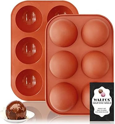 Medium Semi Sphere Silicone Mold, 2 Packs Half Sphere Silicone Baking Molds for Making Chocolate,... | Amazon (US)