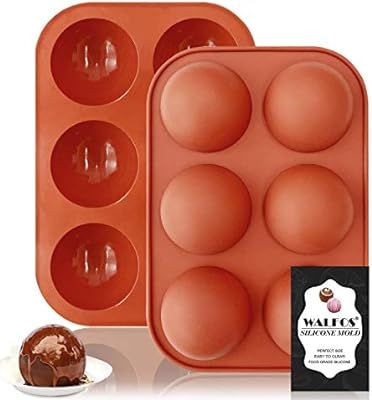 Medium Semi Sphere Silicone Mold, 2 Packs Half Sphere Silicone Baking Molds for Making Chocolate,... | Amazon (US)