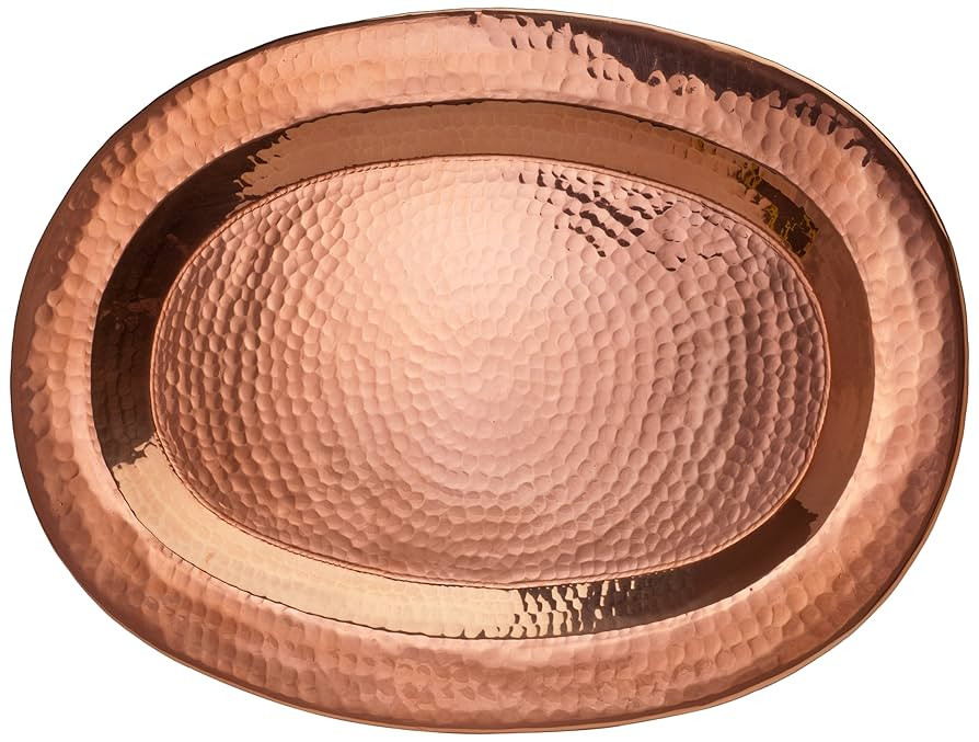 Sertodo Copper, Thessaly Oval Platter, Hand Hammered 100% Pure Copper | Amazon (US)