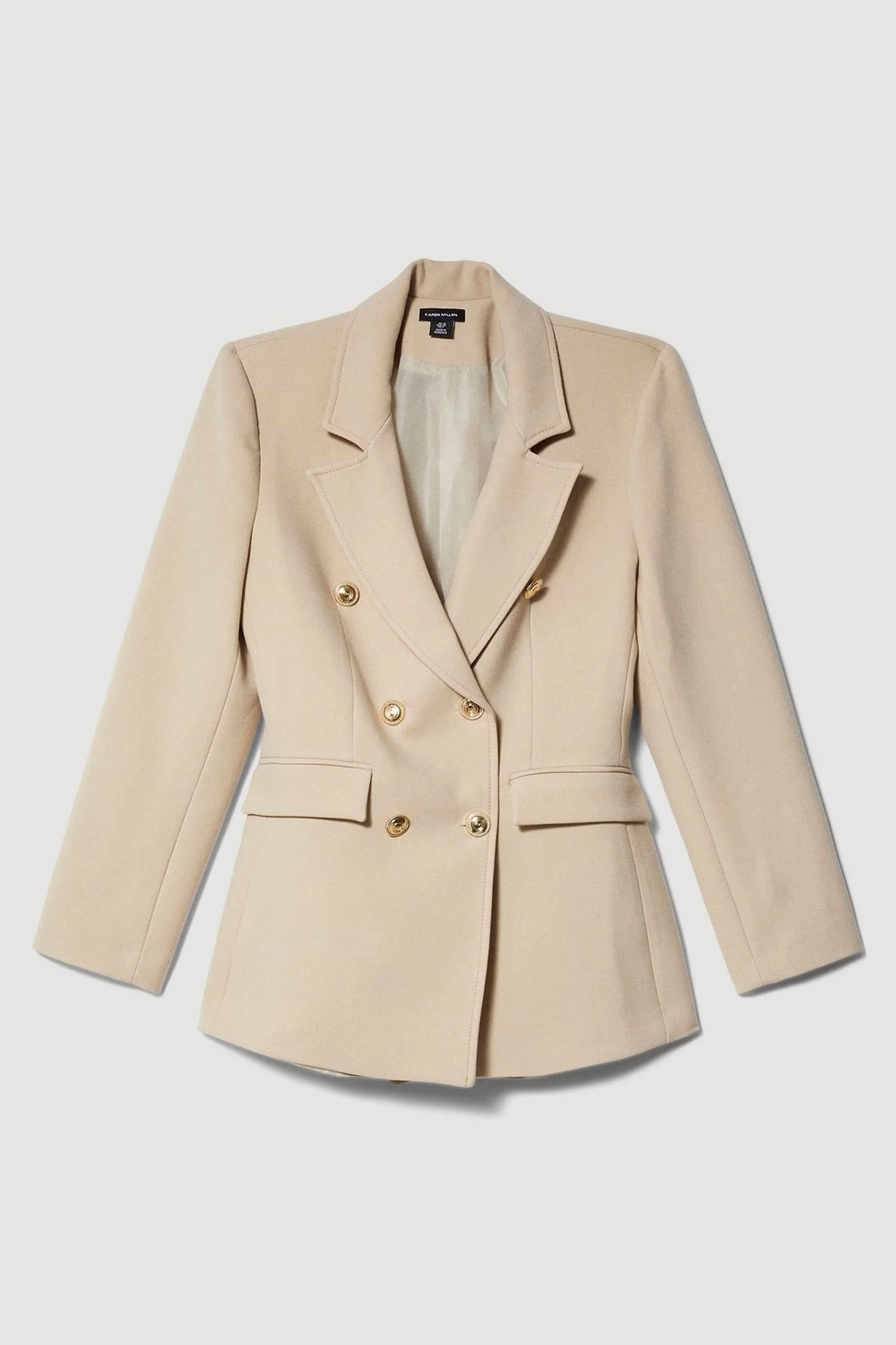 Compact Essential Tailored Double Breasted Blazer | Karen Millen US