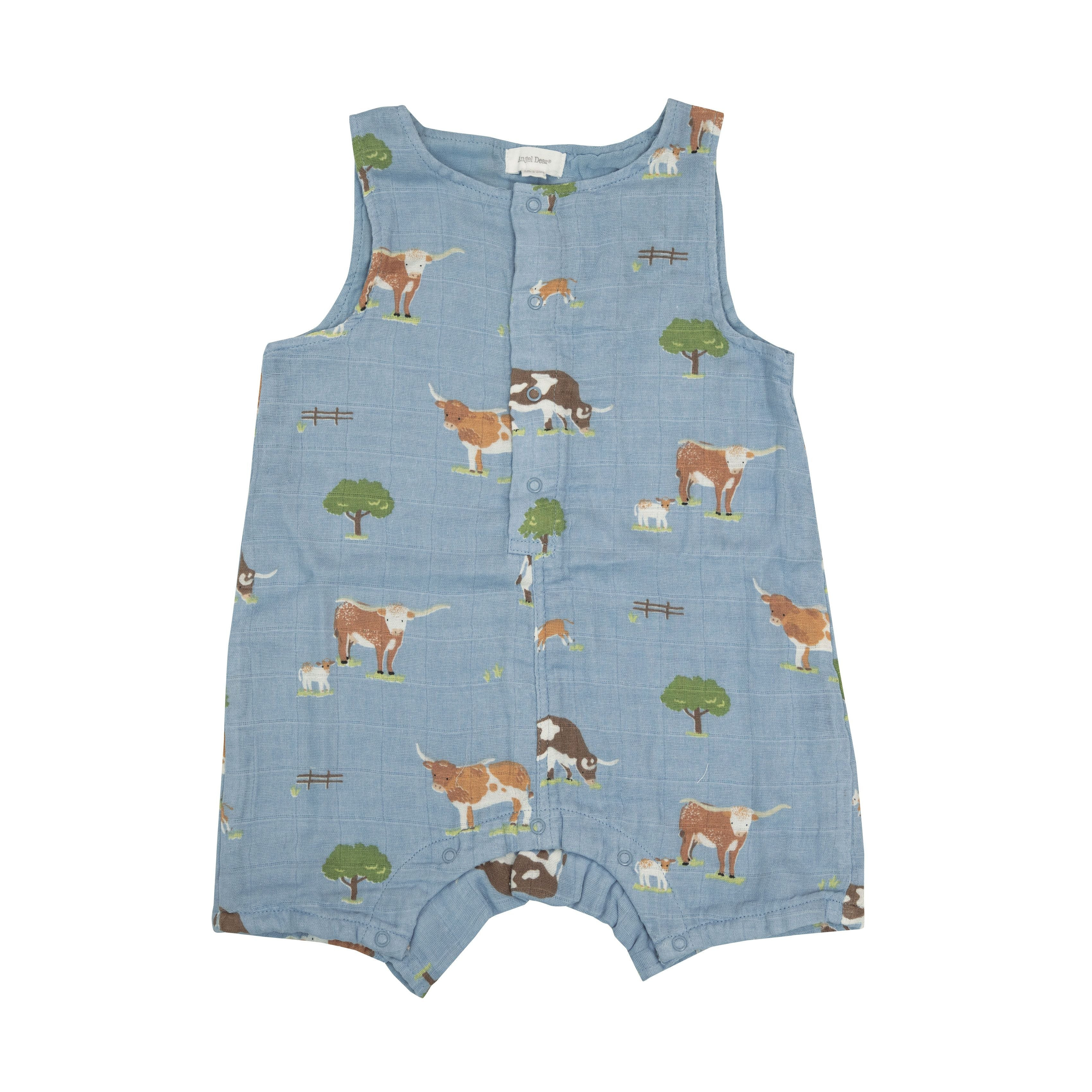 Shortie Romper, Longhorn Cattle | SpearmintLOVE