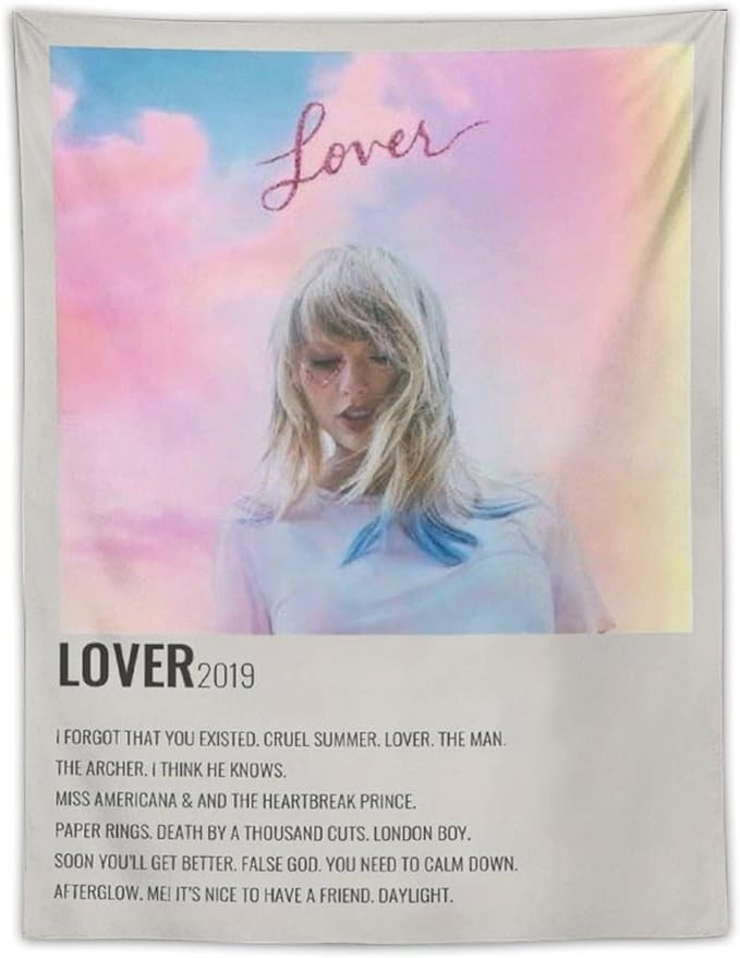Lover Music Album Tapestry Polyester Wall Art Tapestry Decorative Bedroom Modern Home Wall Hangin... | Amazon (US)