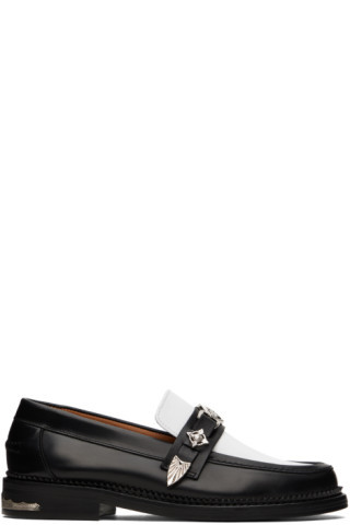 SSENSE Exclusive Black & White Hard Loafers | SSENSE