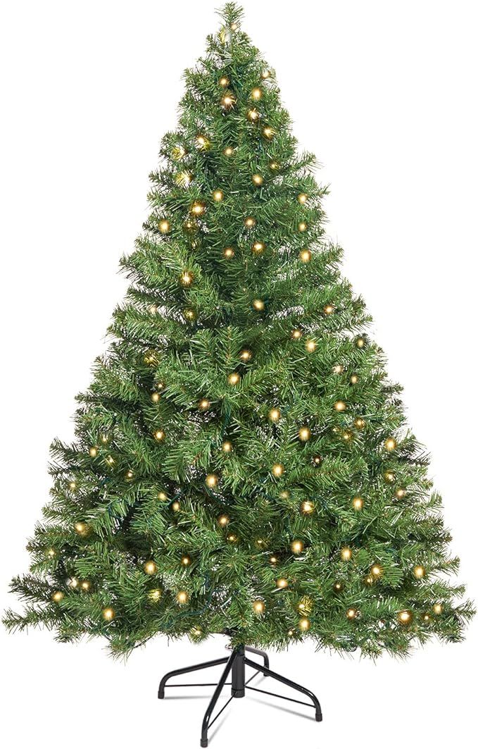 WBHome 5FT Pre-lit Premium Spruce Hinged Artificial Christmas Tree with 150 LED Lights, 420 Preli... | Amazon (CA)
