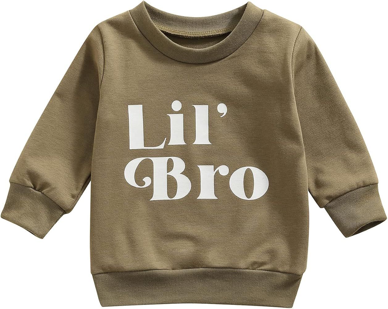 Toddler Baby Girl Boys Pullover Top Letter Babe Printed Causal Long Sleeve Sweatshirt Infant Fall Wi | Amazon (US)