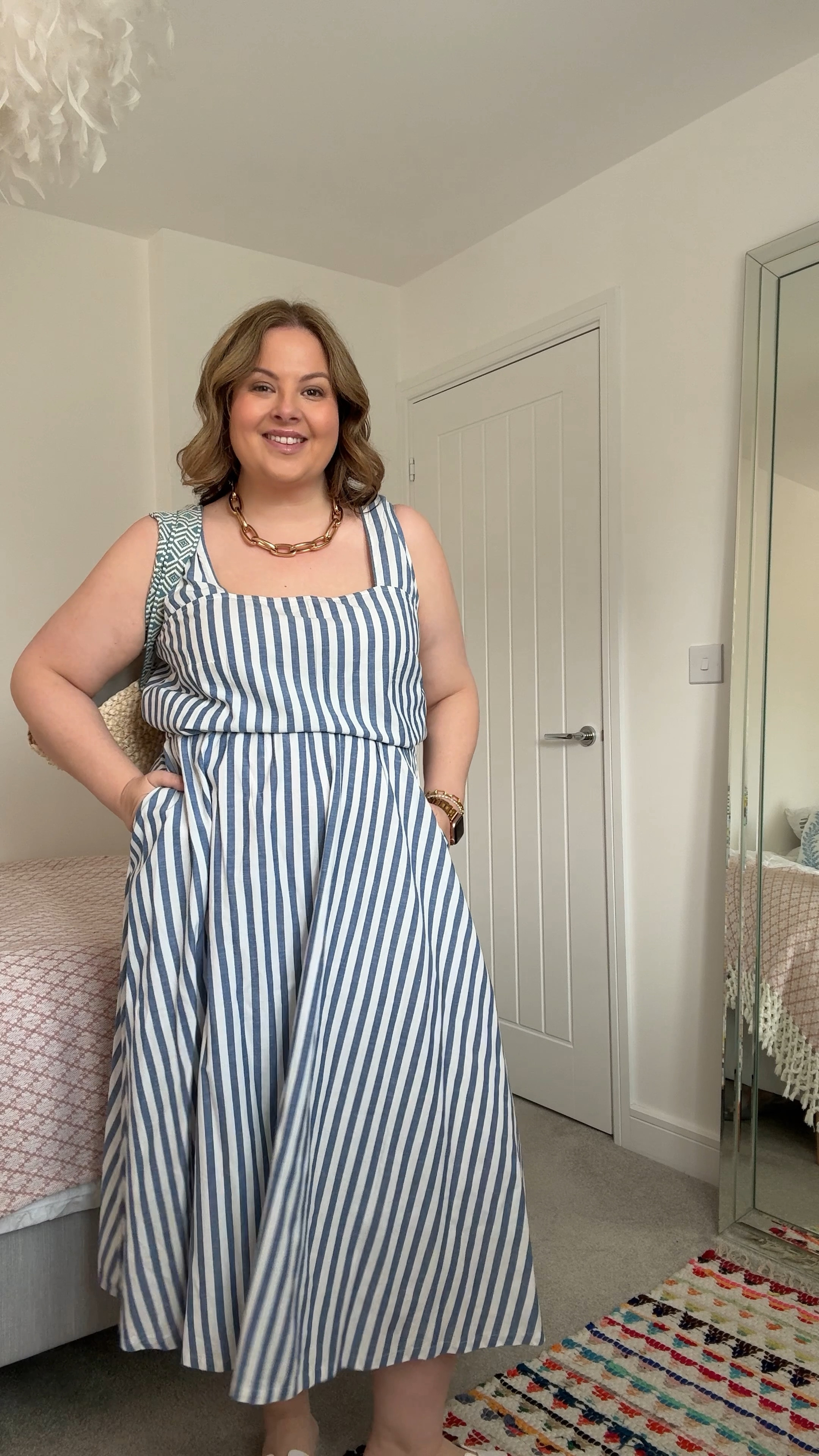 The cutest spring summer co-ord 🩵🤍

#LTKspring #LTKmidsize #LTKcurves