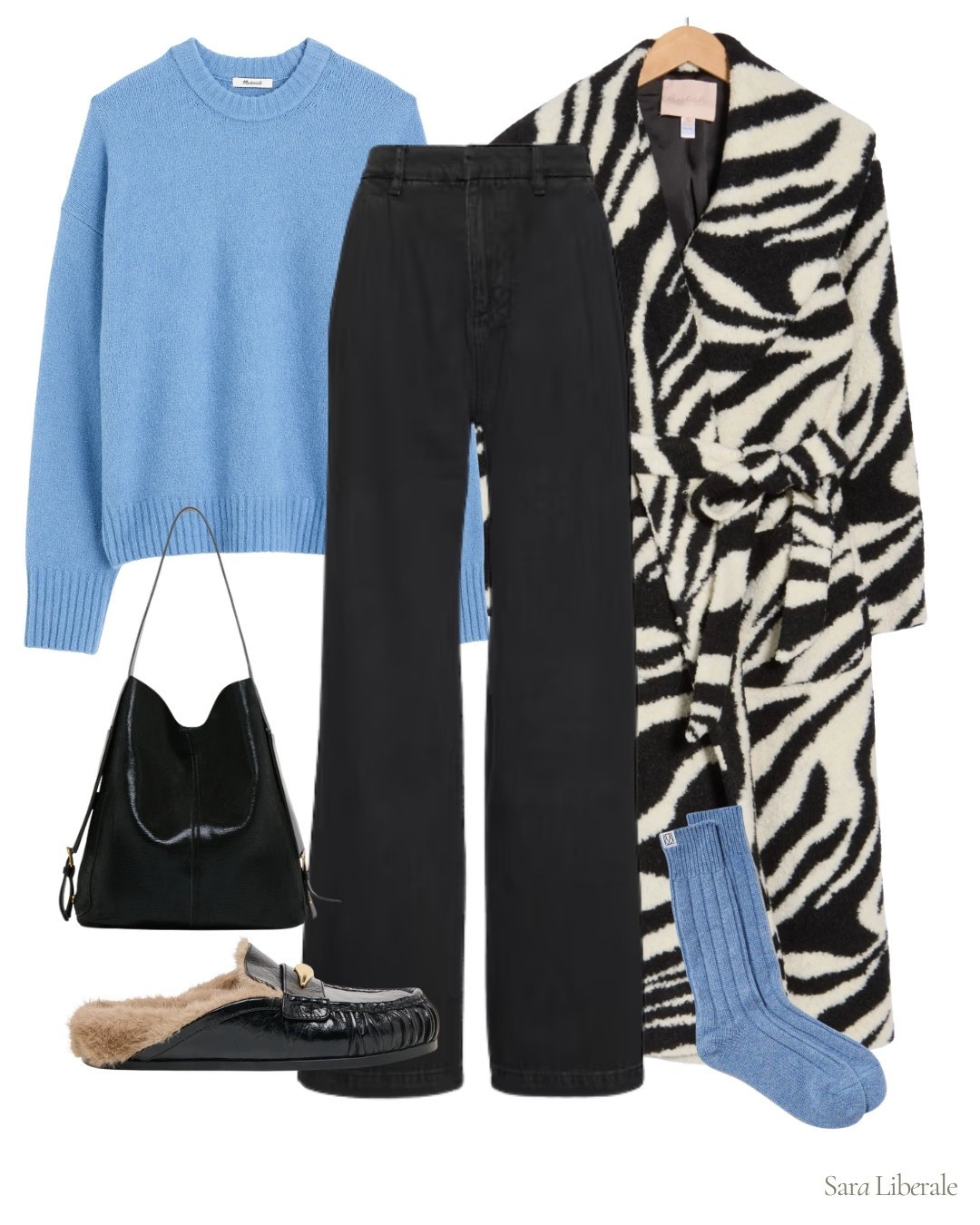 Statement coat energy.
This is proof that when your outerwear is doing the most, the rest can stay simple. Icy blue + zebra print = instant winter outfit upgrade.

#LTKootd