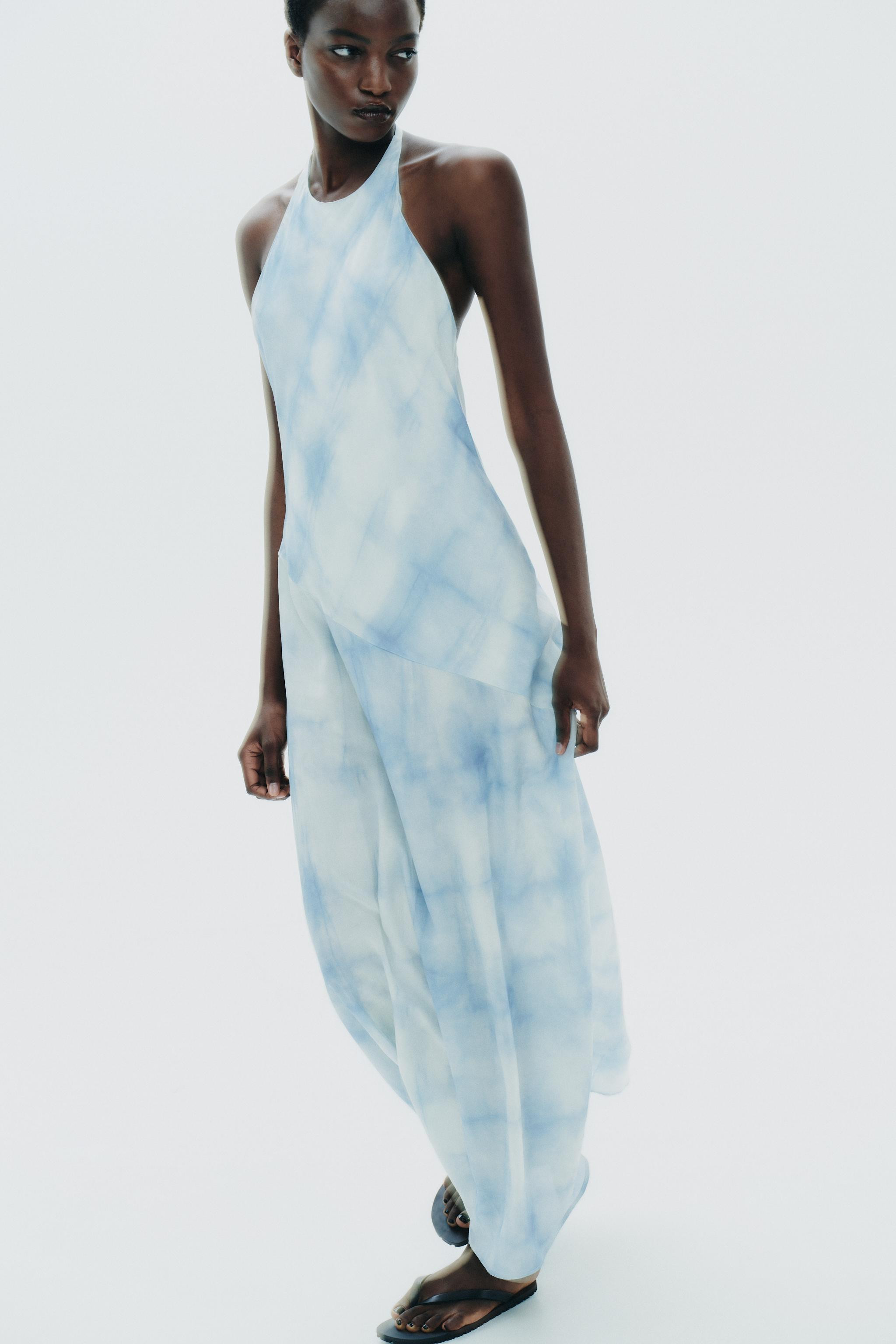 HALTER TIE-DYE DRESS | Zara UK