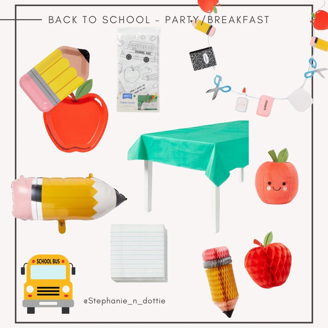 The best back to school decor for the first day of school! Great for a school breakfast or back to school party! Cute for the classroom too! Love thee pencil pates and apple decor and balloons. 

#LTKFamily #LTKKids #LTKSeasonal