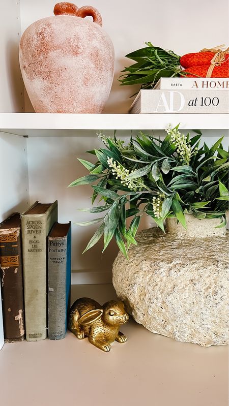 Spring refresh shelf decor 🍃

#LTKSeasonal #LTKhome #LTKstyletip