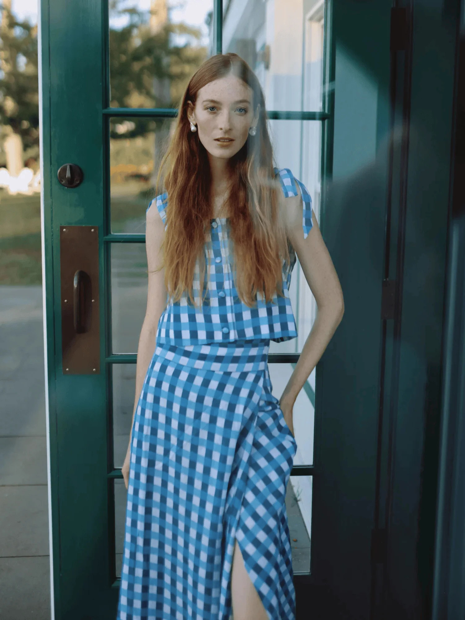 Helena Midi Wrap Skirt in Cape Gingham | Beau & Ro