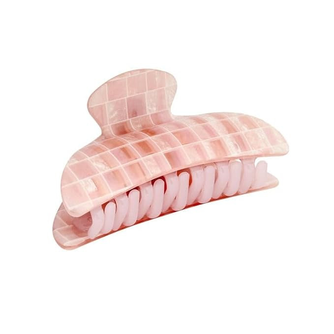 Women Hair Clip Midi Heirloom Claw Clip in Apricot Shell Checker, 3.5 inch Hair Clamp Fashion Hai... | Amazon (US)