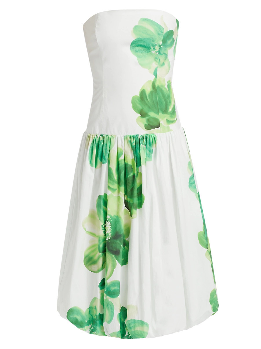 Women's Tivoli Floral Cotton Bubble Midi-Dress - Sendai Print - Size Large | Saks Fifth Avenue