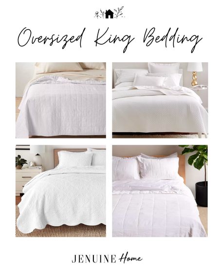 Oversized king bedding quilts to fit your bed on all sides! Linen and cotton options. Comes in white and multiple colors. 

Casaluna, amazon

#LTKhome