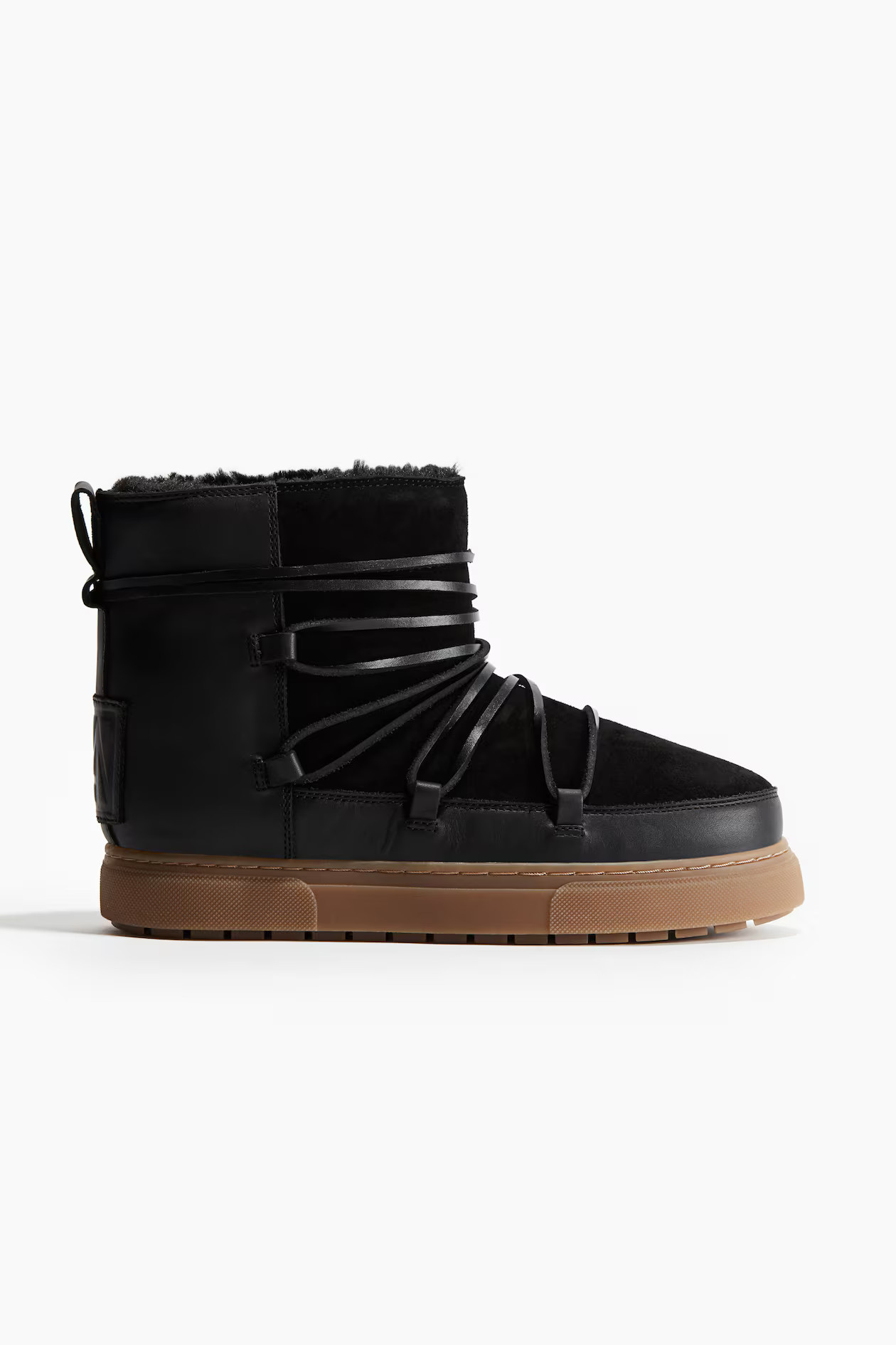 Warm-lined leather boots | H&M (UK, MY, IN, SG, PH, TW, HK)