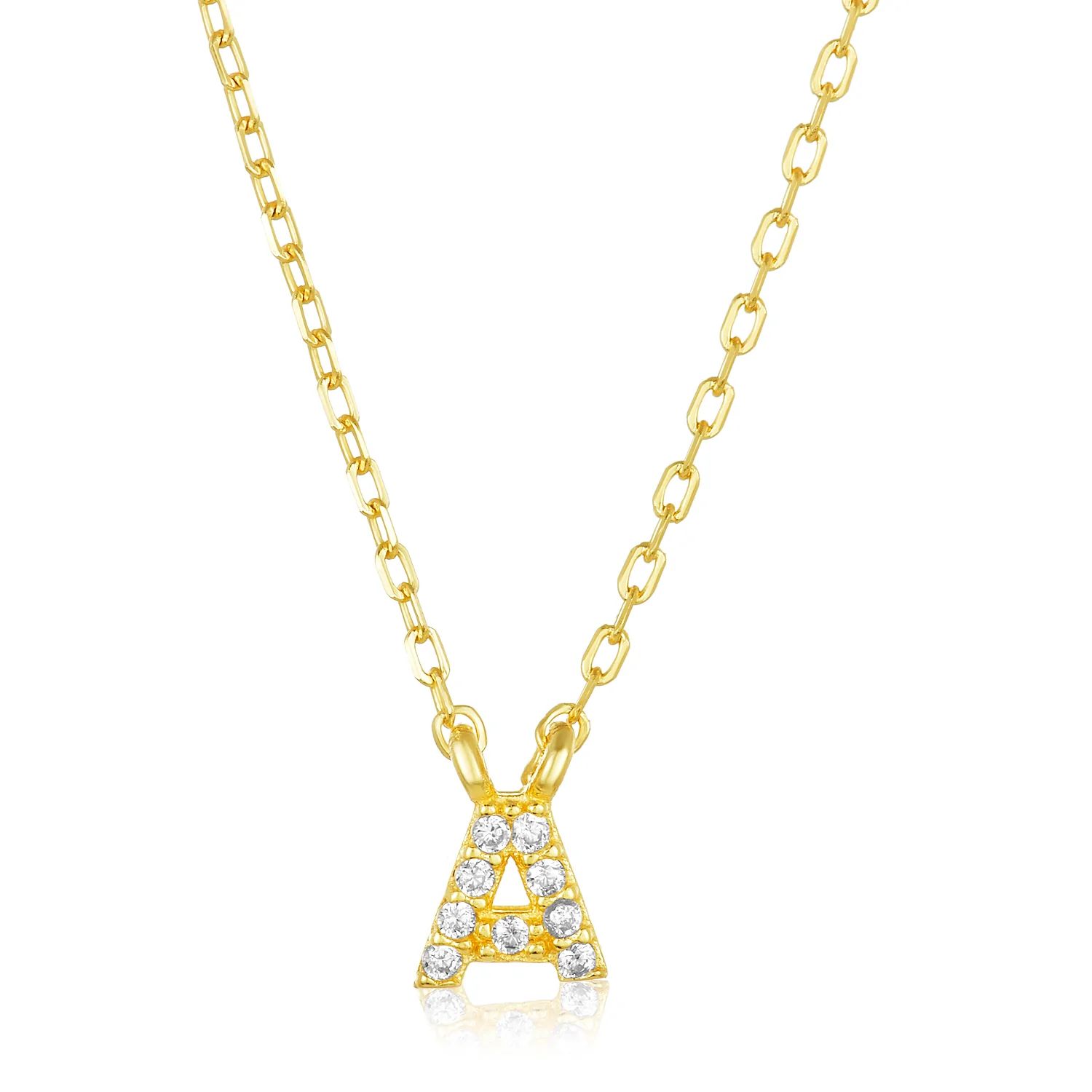 A-Z Itty Bitty Pave Letter Necklace | Melinda Maria