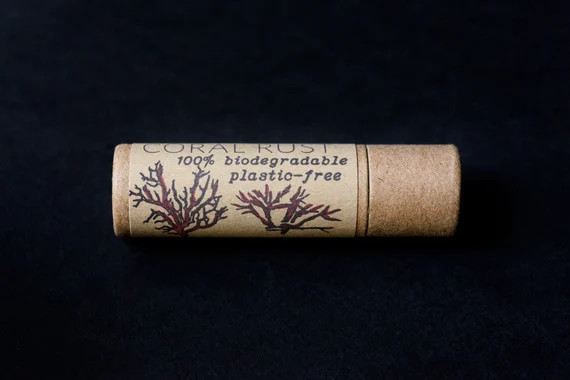 Coral Rust Plastic Free 100% Biodegradable Tinted Lip Balm | Etsy (US)