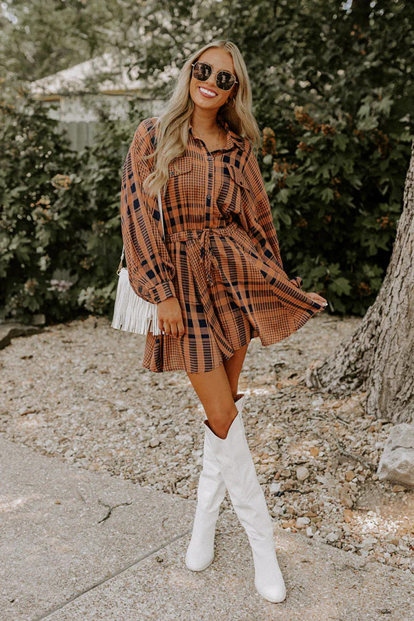 Seasonal Shift Plaid Dress | Impressions Online Boutique