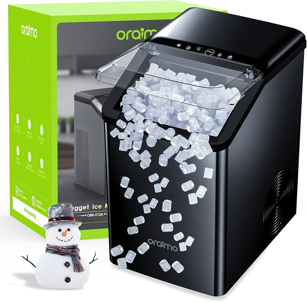 Oraimo Nugget Ice Maker 512A, Ice Makers Countertop, 37 lbs/Day Tooth-Friendly Chewable Ice, Self... | Amazon (US)
