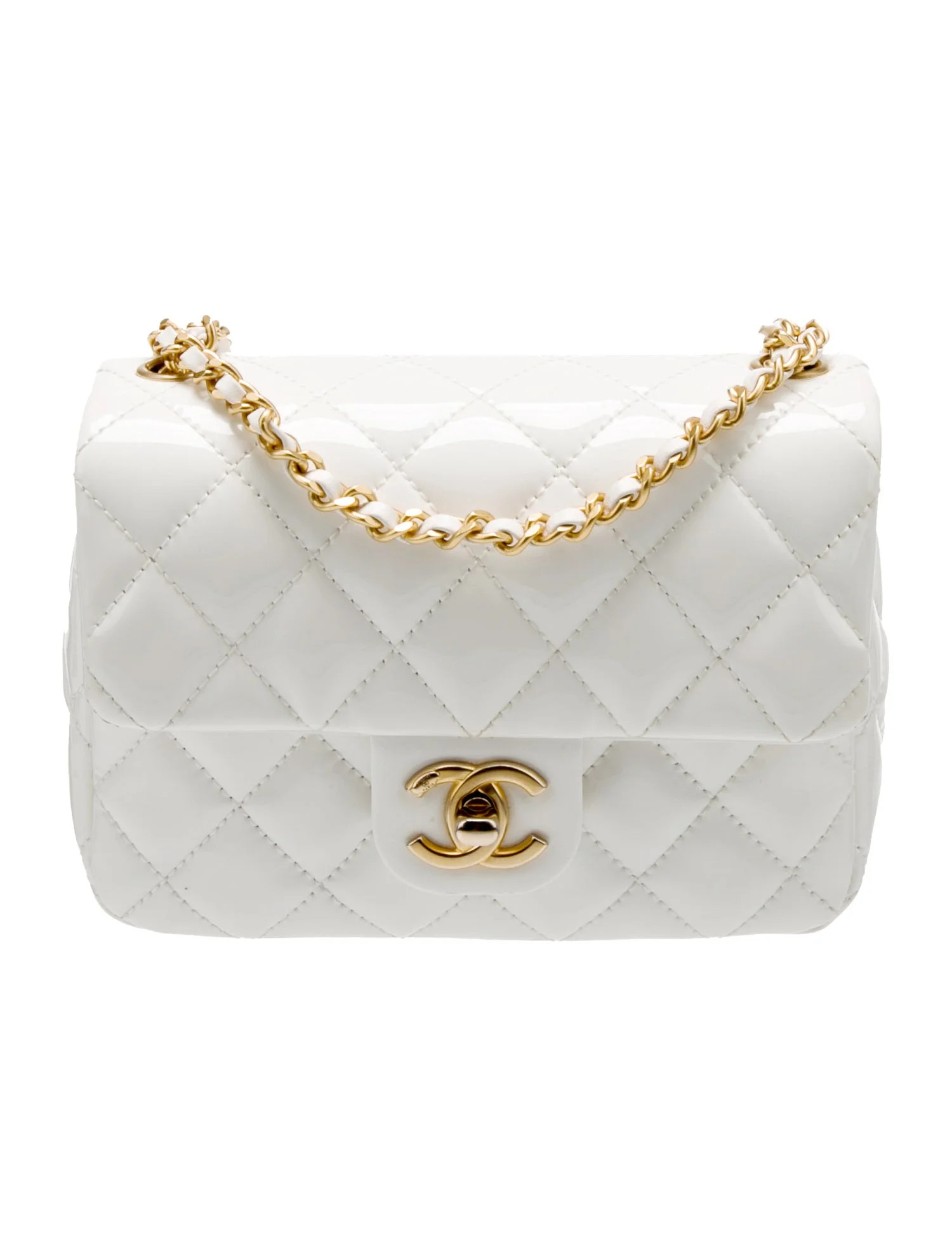 Patent Mini Square Flap Bag | The RealReal