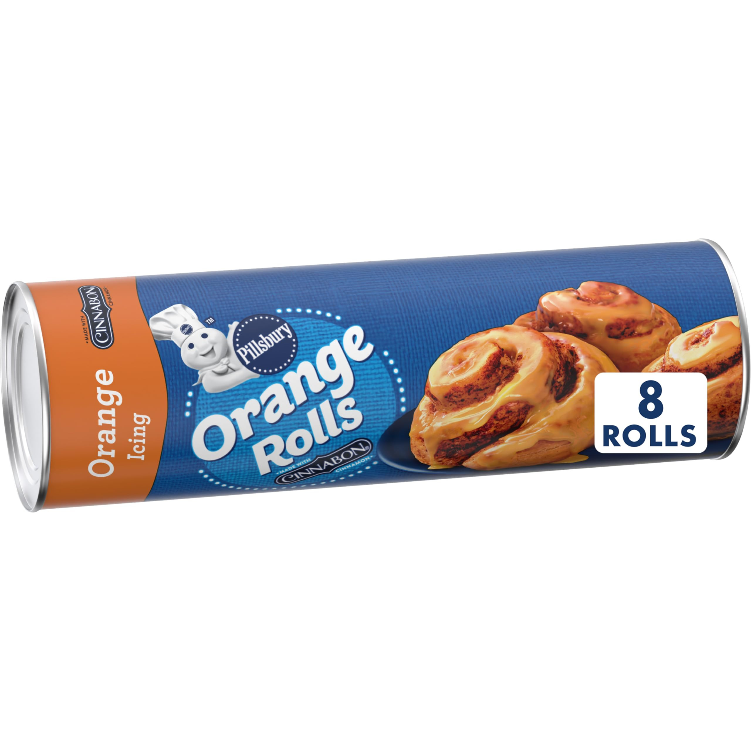Pillsbury Orange Rolls with Cinnabon Cinnamon and Orange Icing, 8 Ct, 13.9 oz | Amazon (US)