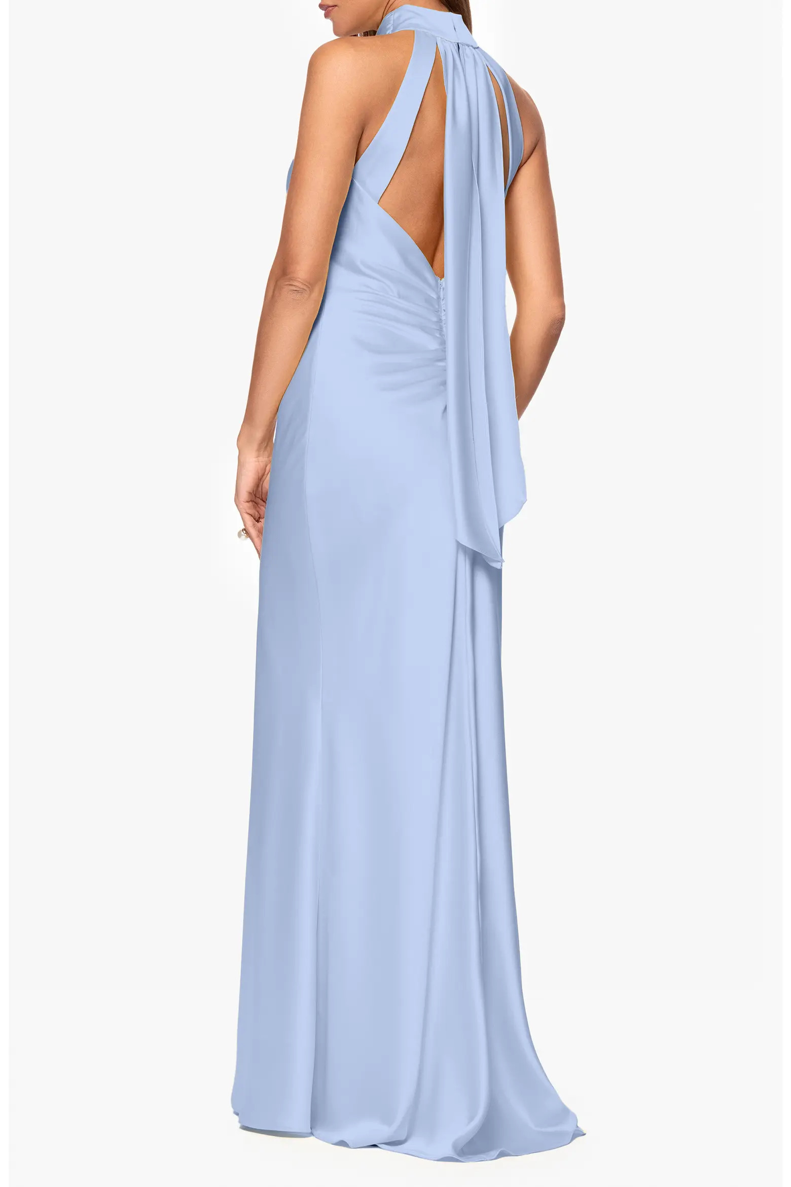 Halter Neck Satin Sheath Gown (Women) | Nordstrom | Nordstrom