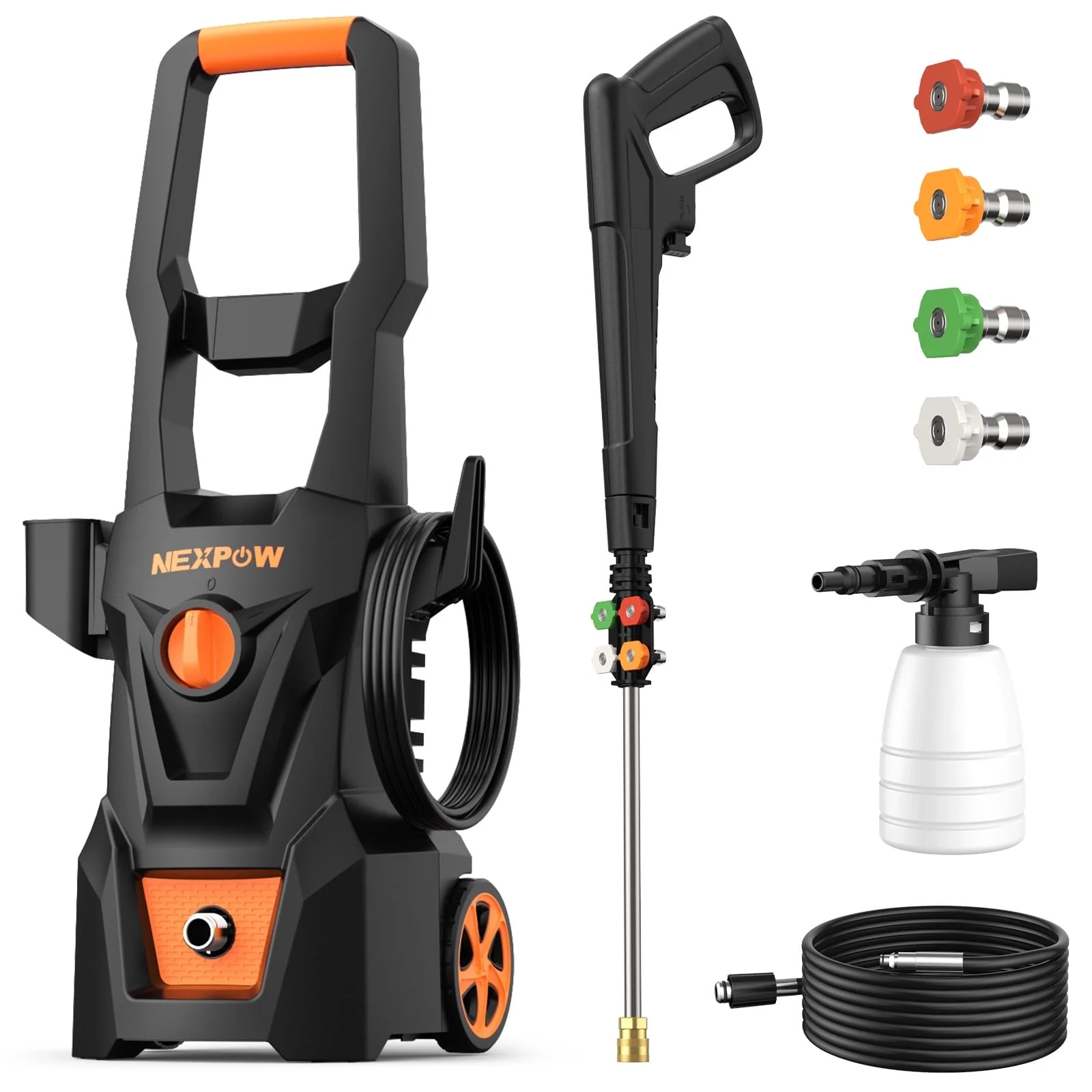 NEXPOW Electric Pressure Washer, 4000PSI Max 2.6 GPM Power Washer with 30 ft Hose, 4 Different Pr... | Walmart (US)
