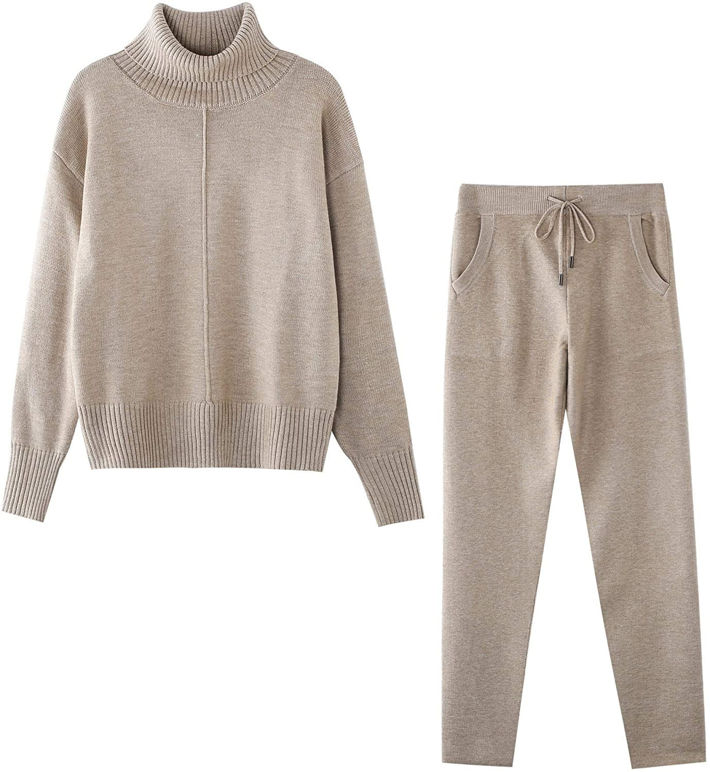 TAOVK Woolen Women Knitted Sweaters Suits 2 Piece Outfits Sweaters Set | Amazon (US)